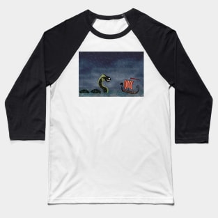 Vikings & Sea Serpent Baseball T-Shirt